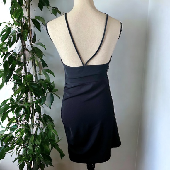 Sophie Rue by Nordstrom Black Cinched Side Tie Cami Mini Dress - Picture 4 of 11